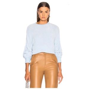 Tibi Viscose Chenille Baby Blue Sweatshirt Women's Small